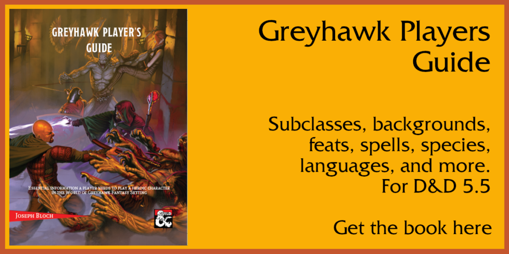 Greyhawk Player's Guide